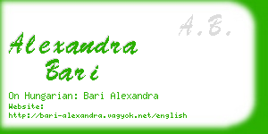 alexandra bari business card